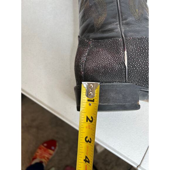 Genuine Stingray Pointed Toe Montenegro Cowboy Boots Size 27/US ~9 - Picture 15 of 16